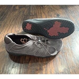 Aetrex Walking Shoes‎ Sneaker Womens Size 9-9.5 Leather Slip On Comfort